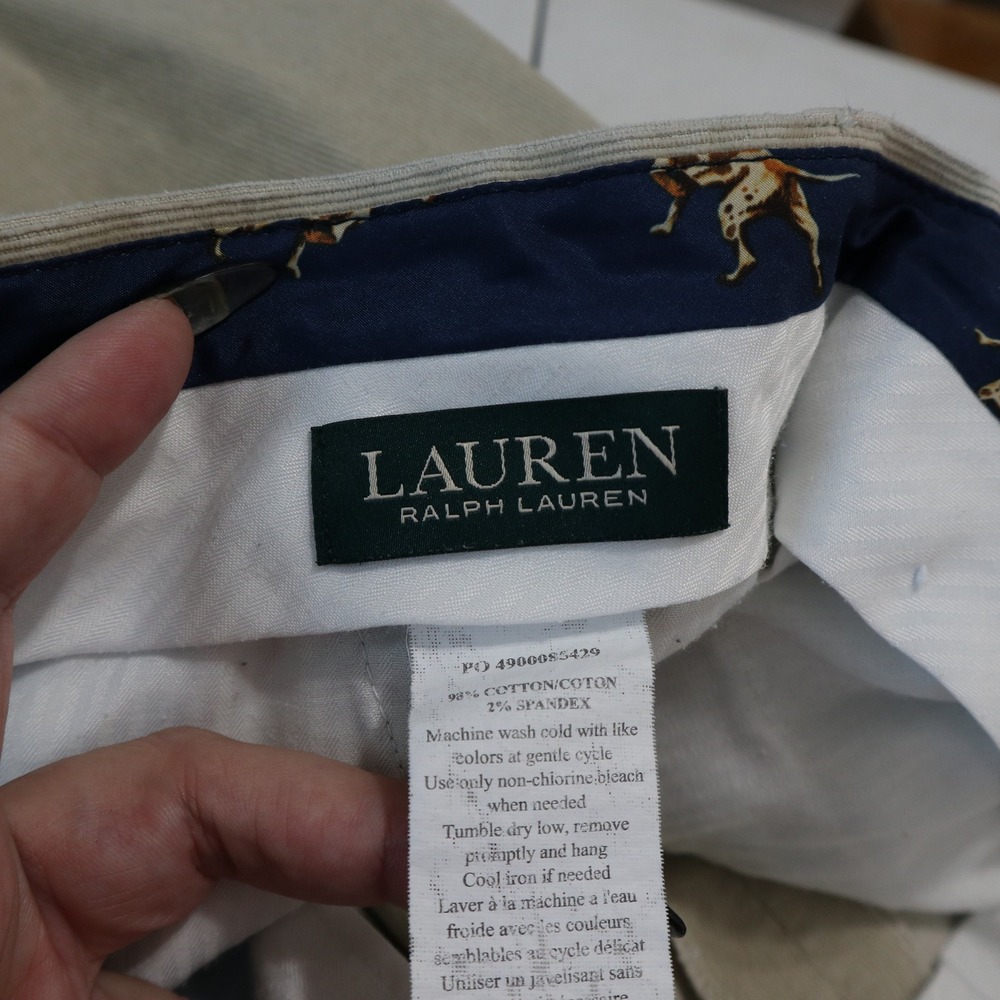Lauren Ralph Lauren Corduroy Pants Mens‎ 42x30 Fine Wale Stretch Casual Workwear - Picture 3 of 9